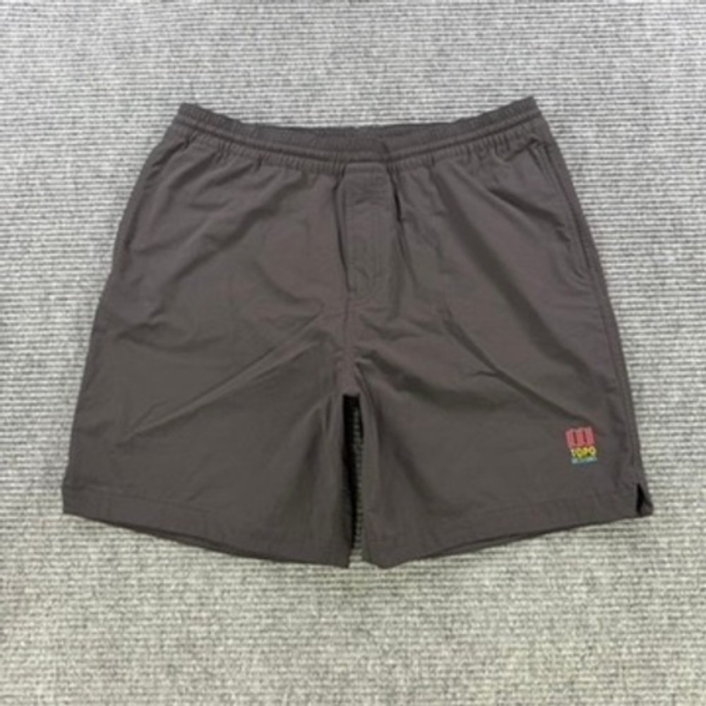 Topo Designs River Short Men XL Black Nylon Spandex 7" Inseam Hiking Trail Climb